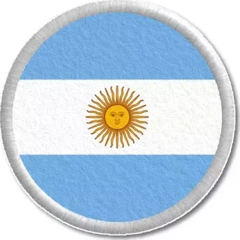 Vlajka Pelisport Argentinská vlajka tištěná nášivka ø 4,5 cm