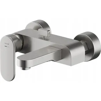 Vodovodní baterie Nástěnná vanová a sprchová baterie Cersanit Crea, stříbrná