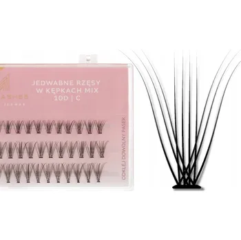 Péče o řasy a obočí 10D Trsy řas na líčení mix ZAKŘIVENÍ CC 9-11-13