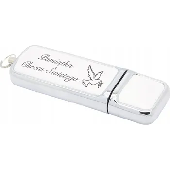 USB flash disk Kožený USB flash disk MemoRabbit 128 GB USB 3.0 s gravírováním - křest, bílý