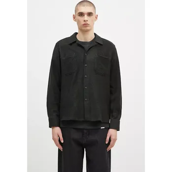 Pánská košile Košile s příměsí vlny Universal Works 31566.FOREST zelená 79X, vel. XL