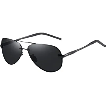 Sluneční brýle VeyRey Polarizační brýle pilotky Laudin černá skla