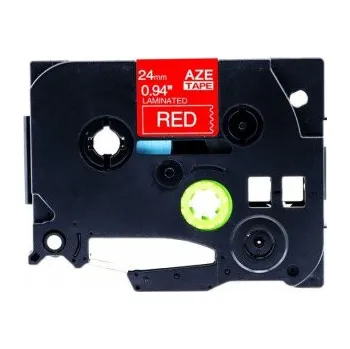 Pásek do tiskárny Alternativní páska TZ-455, TZe-455, 24mm x 8m, bílý tisk/červený podklad