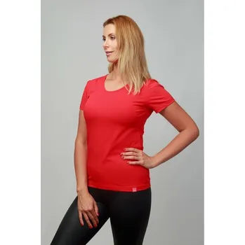 CityZen bavlněné triko dámské BREDA červené L/40 klasické s elastanem