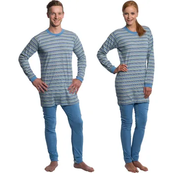 Dámský overall Pyžamový pruhovaný overal se zipem na zádech a nohavicích Velikost: S