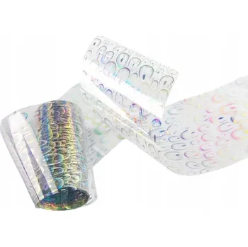 Transferová Fólie na nehty pro hybridní gely 100 cm transparentní hologramová Č. 17