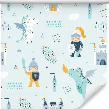 Fototapeta Tapeta pro Chlapce Hrad Draci Rytíři z Pohádky M