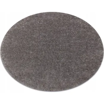Koberec Koberec shaggy BUENOS měkký chlupatý jednobarevný šedý kulatý kruh 80 cm