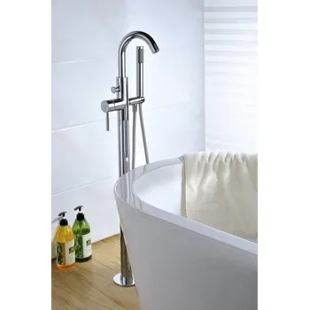 Vodovodní baterie Volně stojící vanová baterie s jednou pákou Blue Water Denver, stříbrná