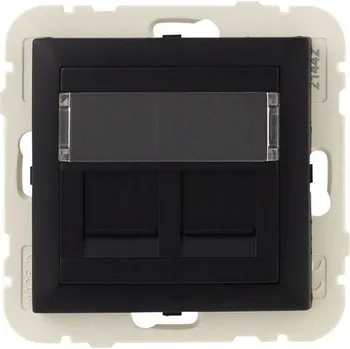 Elektrická zásuvka EFAPEL LOGUS Počítačová zásuvka Černá 90442KXPM