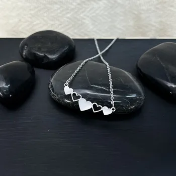 Náhrdelník Atelier Fantazie - Náhrdelník z oceli XLVI - Srdíčka - 44046