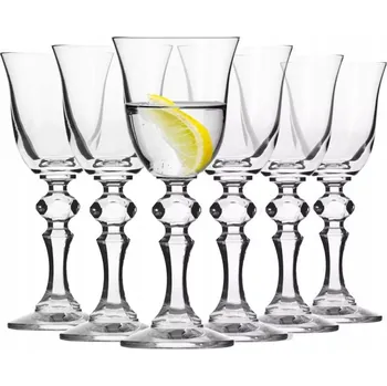 Sklenice Elegantní sklenice Likéry Krista Krosno 6 x 50 sklenice na vodku na stopce