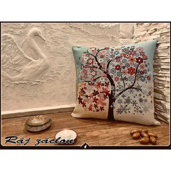 Dekorativní polštářek Potah na polštářek color Tree (Gobelínový potah na polštářek 45x45cm)
