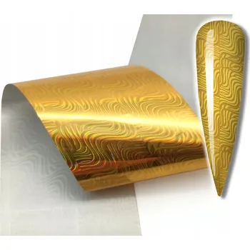 FÓLIE na nehty 100cm x 4cm ZLATÁ HOLO