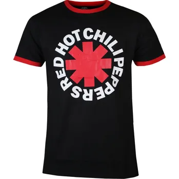 Pánské tričko Tričko metal pánské Red Hot Chili Peppers - Classic Asterisk Ringer - ROCK OFF - RHCPTS17MB - M