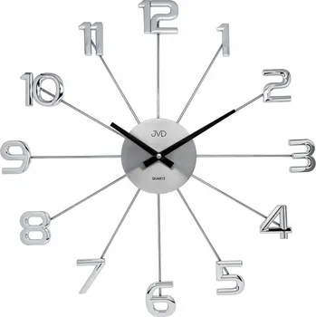 Hodiny Nástěnné hodiny JVD stříbrné 49 Cm