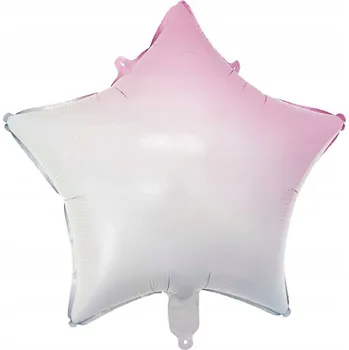 Balónek Fóliový balónek hvězda gradientní růžový 45 cm