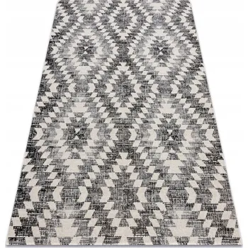 Koberec MODERNÍ KOBEREC 80x150 cm ROMBY šedá/béžová #BA094