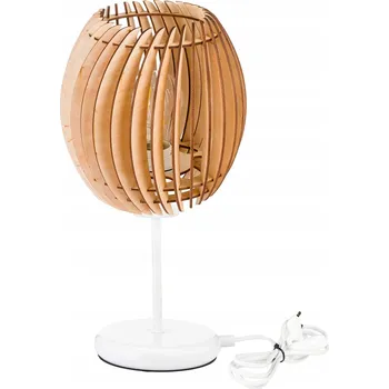 Lampička Noční lampa Stolní lampa loft LED E27 stínidlo Dřevo SUD