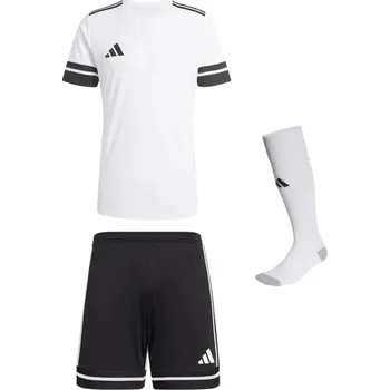 Fotbalový komplet Adidas Squadra 25 dres, trenky a stulpny bílo černý Velikost: 3XL