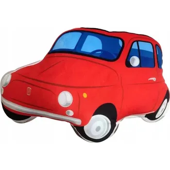 Polštář Plyšový polštář ve tvaru červeného Fiatu 500 - Fiat 500