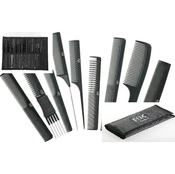 kartáč na vlasy Fox Line Black - Sada hřebenů 9 ks