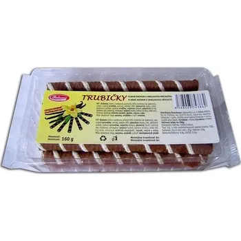Plněné trubičky s vanilkovou příchutí 160g dvoubarevné