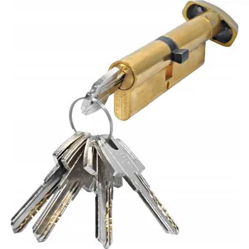 Vložka s knoflíkem G45/45 mosaz, 5 klíčů TESA