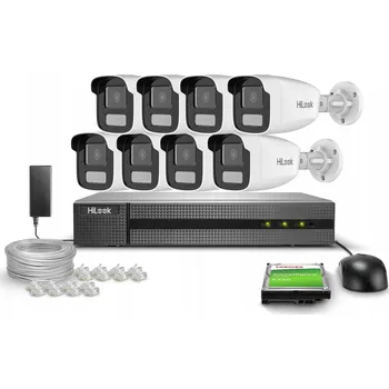 Bezpečnostní kamera Sada pro monitorování domu 8x IPCAM-B2-50DL FullHD Dual-Light 50m HiLook