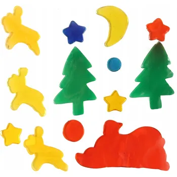 Vánoční dekorace Gelová nálepka na okno vánoční stromeček vánoční ozdoby