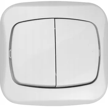 vypínač Dvojitý vypínač pod omítku Montis bílý MT052SW