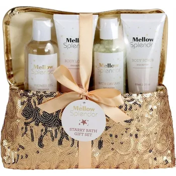 Kosmetická sada Dárková sada pro péči – peeling, sůl do koupele, tělový krém a kosmetická taštička