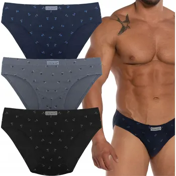 Pánské spodní prádlo 3X Pánské slipy Slipy Cotton World Bavlněné Pohodlné Balení 5XL