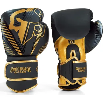 Boxerské rukavice BOXERSKÉ RUKAVICE GROUND GAME BLING Barva: Černá, Velikost: 10oz