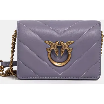 Kožená kabelka Pinko fialová barva, 100067 A136 100067.A136 94X, vel. ONE SIZE