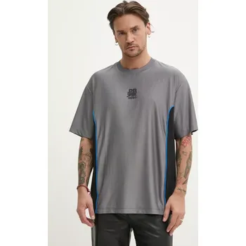 Pánské tričko Tričko HUGO x RACING BULLS šedá barva, s potiskem, 50545110 90Y, vel. XL