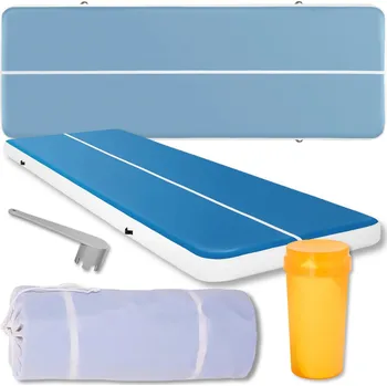 Žíněnka Matrace gymnastická žíněnka modrá PVC 20 cm protiskluzová skládací