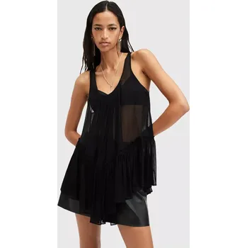 Dámská halenka Halenka AllSaints RACH dámská, černá barva, hladká, W008PB 99X, vel. 34