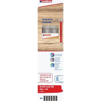 Kancelář Edding HB Graphit 6er-Blister 4-8891-6-2090 náhradní hrot černá 1 sada