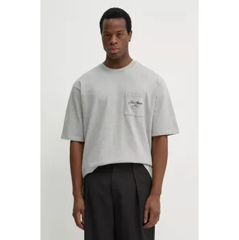 Bavlněné tričko Levi's HALF SLEEVE GR PCKT T 001MH šedá 90X, vel. M