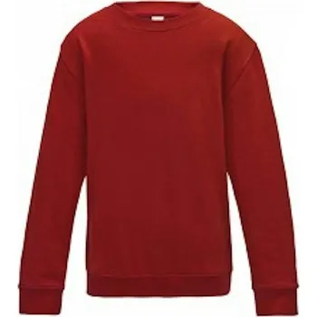 Chlapecká mikina Just Hoods Dětská mikina Awdis s dvojitým prošitím 80% bavlna Barva: červená ohnivá, Velikost: 3-4 roky JH030K