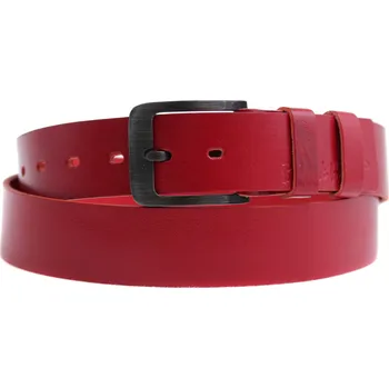 Opasek Pánský kožený opasek Black Hand 106-50 červený Velikost = obvod pasu (cm): 70 cm