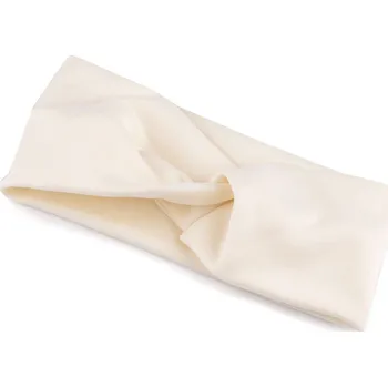 Čelenka Dámská čelenka soft fleece křížená, malé, 1 krémová světlá