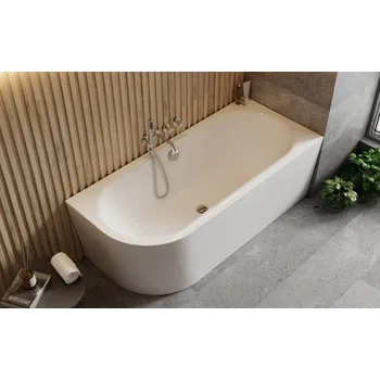 Vana BESCO - Volně stojící vana AVITA A-LINE bílá, sifon s napouštěním přepadem - Barva sifonu - Zlatá, Rozměr vany - 170 × 75 Způsob provedení - Pravé VANAVITAL17PZN