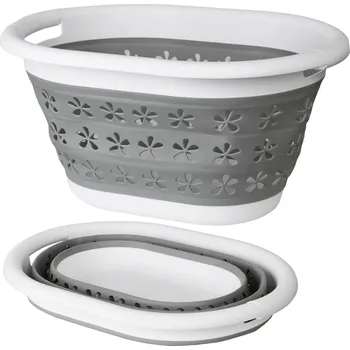 Koš na prádlo Volně stojící koš na prádlo Modeus 25 l bílý, šedý