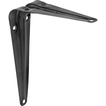 Držák na polici Walteco Plechová konzole 125x100mm, nosnost 18 kg, černá matná