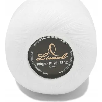 Příze Bavlněná Háčkovací Příze Limol 1130 m 100 g bílá