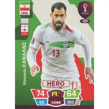 Sběratelská karetní hra Mistrovství světa Katar 2022 137 Hossein Kanaani Panini Karta