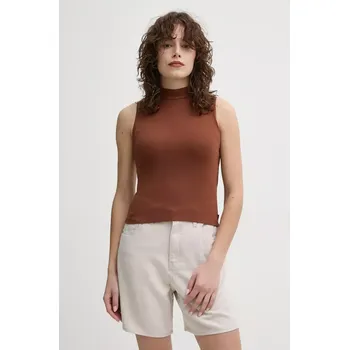 Top Levi's EFFORTLESS TANK 001J9 hnědá 88X, vel. S