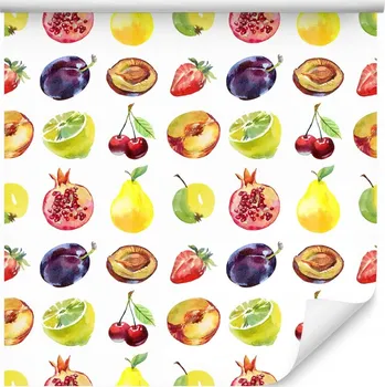 Tapeta Tapeta do kuchyně ovoce jablka třešně jahody